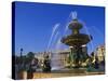 Elevation of the Maritime Fountain and Hotel De Crillon, Place De La Concorde, Paris, France-Neale Clarke-Stretched Canvas