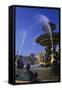 Elevation of the Maritime Fountain and Hotel De Crillon, Place De La Concorde, Paris, France-Neale Clarke-Framed Stretched Canvas