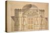 Elevation of the Mirror Wall in the Jasper Study of the Agate Pavilion at Tsarskoye Selo-Charles Cameron-Stretched Canvas