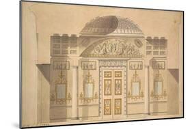 Elevation of the Mirror Wall in the Jasper Study of the Agate Pavilion at Tsarskoye Selo-Charles Cameron-Mounted Giclee Print