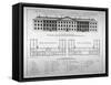 Elevation of the North Front and Plans of London Hospital, Whitechapel, London, 1752-John Tinney-Framed Stretched Canvas