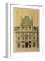 Elevation of the Pavillon de l'Horloge, Palais du Louvre-null-Framed Giclee Print