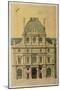 Elevation of the Pavillon de l'Horloge, Palais du Louvre-null-Mounted Giclee Print