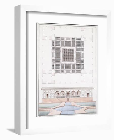 Elevation of the South Front and Garden Palace of the Suraj Bhawan at Dig, C.1830-null-Framed Giclee Print