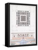 Elevation of the South Front and Garden Palace of the Suraj Bhawan at Dig, C.1830-null-Framed Stretched Canvas