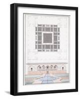 Elevation of the South Front and Garden Palace of the Suraj Bhawan at Dig, C.1830-null-Framed Giclee Print