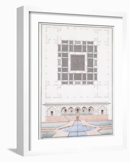 Elevation of the South Front and Garden Palace of the Suraj Bhawan at Dig, C.1830-null-Framed Giclee Print