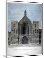 Elevation of Westminster Hall, London, 1808-Charles Middleton-Mounted Giclee Print