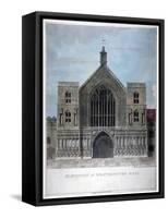 Elevation of Westminster Hall, London, 1808-Charles Middleton-Framed Stretched Canvas