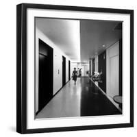 Elevator Bank in the New Time and Life Building-Andreas Feininger-Framed Photographic Print