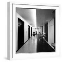 Elevator Bank in the New Time and Life Building-Andreas Feininger-Framed Photographic Print