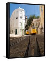 Elevator Cable Cars of Lisbon-George Oze-Framed Stretched Canvas