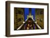 Elevator De Santa Justa, Worm's Eye View, Dusk, Baixa District, Lisbon, Portugal-Axel Schmies-Framed Photographic Print