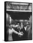 Elevator in a Madison Avenue High Rise Office Building-Walter Sanders-Framed Stretched Canvas