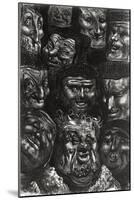 Eleven Grotesque Faces from "Les Contes Drolatiques" by Honore De Balzac (1799-1850)-Gustave Doré-Mounted Giclee Print