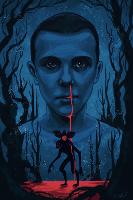 Eleven In The Upside Down World-null-Lamina Framed Poster