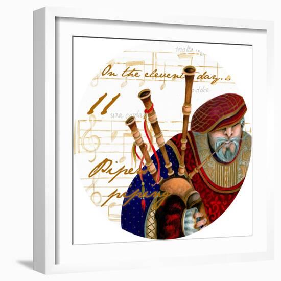 Eleven Pipers Piping-Janice Gaynor-Framed Art Print