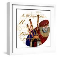 Eleven Pipers Piping-Janice Gaynor-Framed Art Print