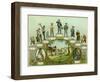 Eleven Stages in a Man's Life, from the Cradle to the Armchair-null-Framed Art Print