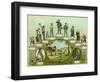 Eleven Stages in a Man's Life, from the Cradle to the Armchair-null-Framed Art Print