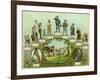 Eleven Stages in a Man's Life, from the Cradle to the Armchair-null-Framed Art Print