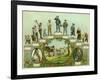 Eleven Stages in a Man's Life, from the Cradle to the Armchair-null-Framed Art Print