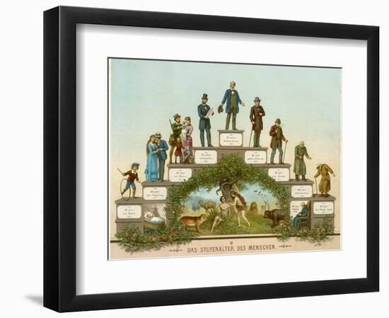Eleven Stages in a Man's Life, from the Pram to the Armchair-null-Framed Photographic Print