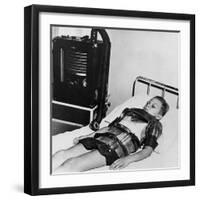 Eleven Yeat Old Boy in an Iron Lung, Beaujon Hospital, Paris, C1947-1951-null-Framed Giclee Print