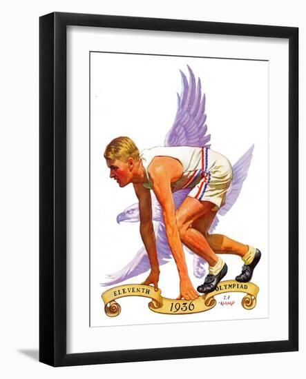 "Eleventh Olympiad,"August 8, 1936-J.F. Kernan-Framed Giclee Print