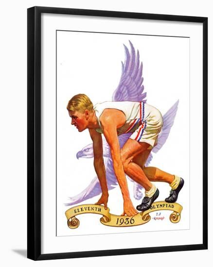 "Eleventh Olympiad,"August 8, 1936-J.F. Kernan-Framed Giclee Print