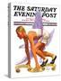 "Eleventh Olympiad," Saturday Evening Post Cover, August 8, 1936-J.F. Kernan-Stretched Canvas