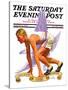 "Eleventh Olympiad," Saturday Evening Post Cover, August 8, 1936-J.F. Kernan-Stretched Canvas