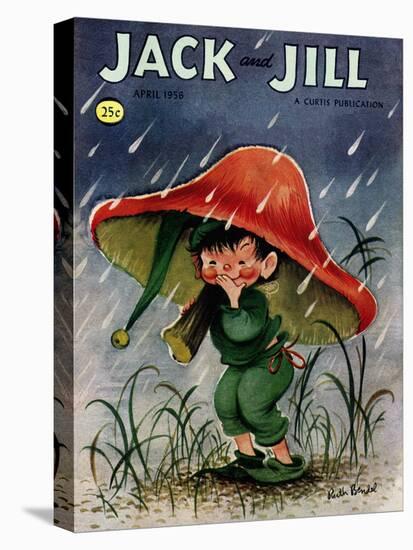 Elf in the Rain - Jack and Jill, April 1956-Ruth Bendel-Stretched Canvas