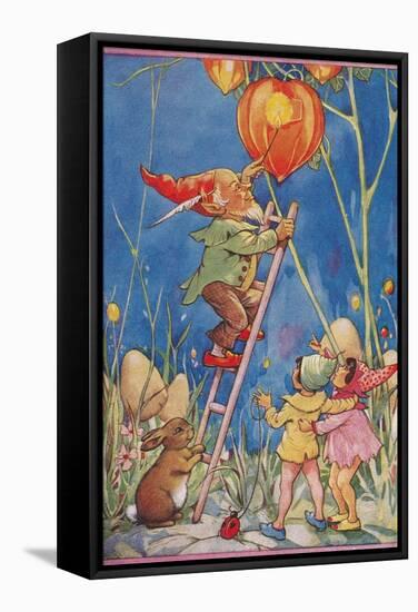 Elf Lighting Chinese Lantern-null-Framed Stretched Canvas