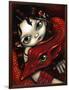 Elf Maiden & Her Dragon-Jasmine Becket-Griffith-Framed Art Print