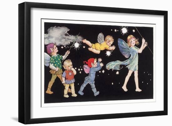 Elf Parade-null-Framed Art Print