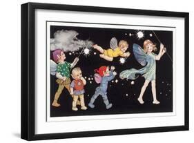 Elf Parade-null-Framed Art Print