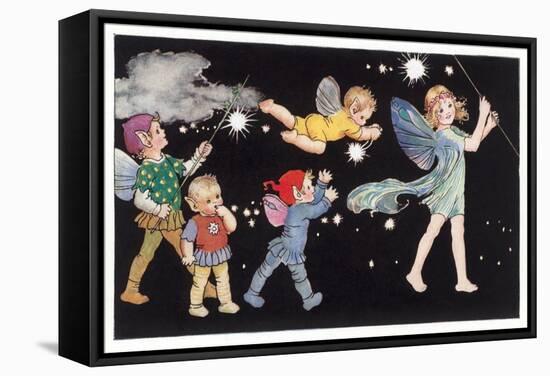 Elf Parade-null-Framed Stretched Canvas