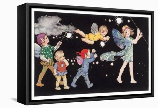 Elf Parade-null-Framed Stretched Canvas