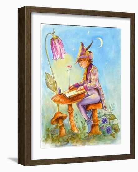 Elf Scribe-Judy Mastrangelo-Framed Giclee Print