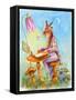 Elf Scribe-Judy Mastrangelo-Framed Stretched Canvas