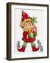 Elf with 3 Mice-Beverly Johnston-Framed Giclee Print