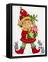 Elf with 3 Mice-Beverly Johnston-Framed Stretched Canvas