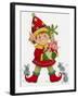 Elf with 3 Mice-Beverly Johnston-Framed Giclee Print