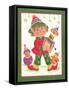 Elf with Toys-Beverly Johnston-Framed Stretched Canvas