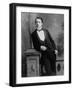 Elgant Young Man Posing for Studio Portrait Attired in Black Tie and Tails-null-Framed Photographic Print