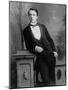 Elgant Young Man Posing for Studio Portrait Attired in Black Tie and Tails-null-Mounted Photographic Print