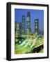 Elgin Bridge and Skyline of the Financial District, Singapore-Fraser Hall-Framed Photographic Print