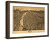 Elgin, Illinois - Panoramic Map-Lantern Press-Framed Art Print
