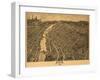 Elgin, Illinois - Panoramic Map-Lantern Press-Framed Art Print